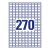 Label sticker, 17,8 x10mm, universal retractable, 270 labels/sheet, 25 sheets/box, Avery white 78968512