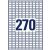 Label sticker, 17,8 x10mm, universal retractable, 270 labels/sheet, 25 sheets/box, Avery white 78968512