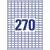 Avery 17.8x10mm label sheet with 270 labels