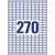 Avery 17.8x10mm label sheet with 270 labels