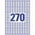 Label sticker, 17,8 x10mm, universal retractable, 270 labels/sheet, 25 sheets/box, Avery white 78968512