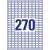 Avery 17.8x10mm label sheet with 270 labels