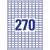 Avery 17.8x10mm label sheet with 270 labels