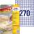 Label sticker, 17,8 x10mm, universal retractable, 270 labels/sheet, 25 sheets/box, Avery white 78968512