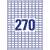 Avery 17.8x10mm label sheet with 270 labels