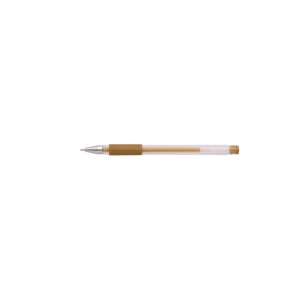 Gold gel pen, 0.7mm, ICO Gel-Ico, clear barrel - Pen & Pencil