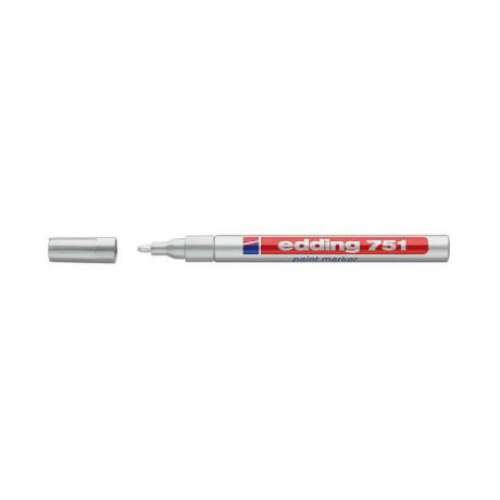 Edding 751 lakkmarker, ezüst, 1-2 mm kerek hegyű - Lakkmarker