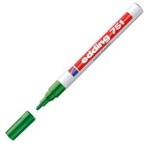 Marker permanent Edding 751 verde, 1-2 mm, vârf conic - Markere cu vopsea