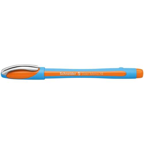 Schneider Slider Memo XB ballpoint pen, orange ink, blue barrel
