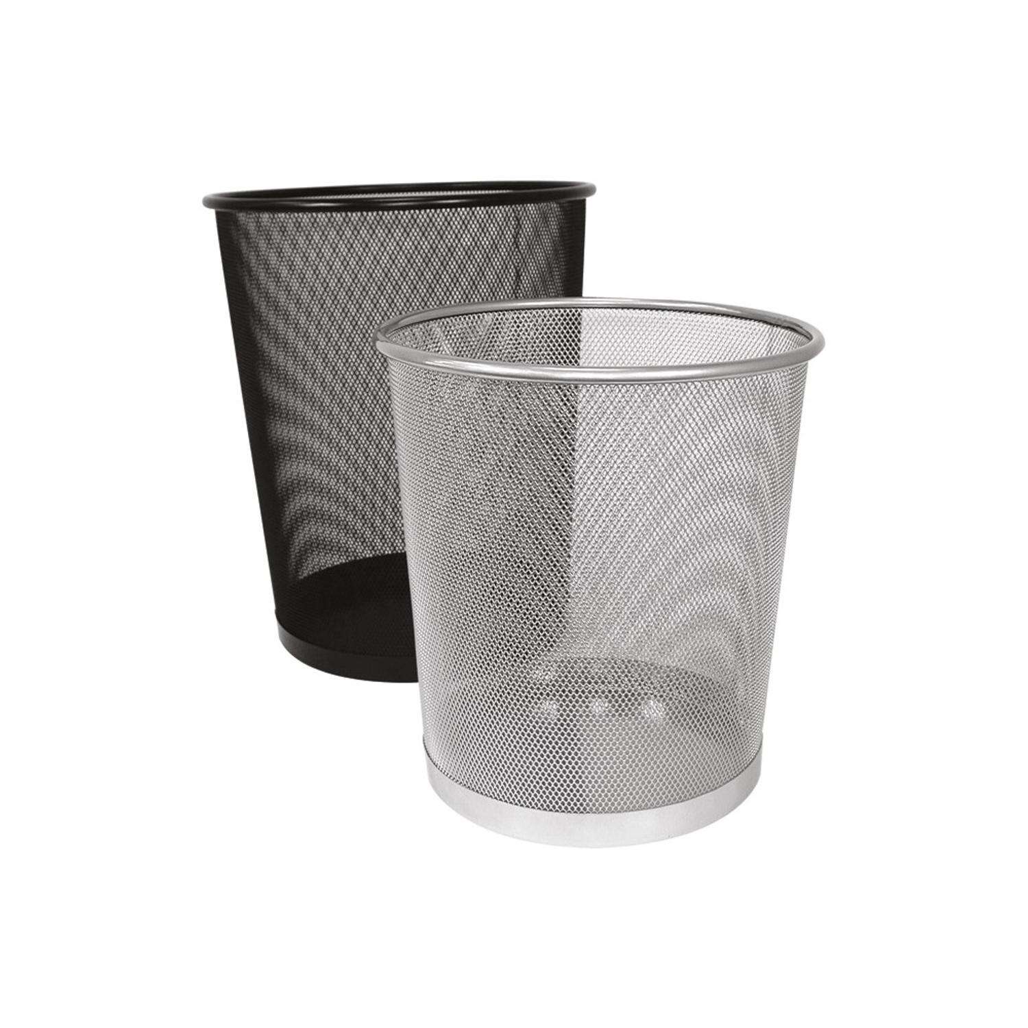 Fornax Fémhálós Papírkosár - Fekete - 20 liter