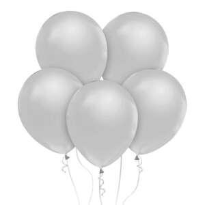 Srebrne Metaliczne Balony Bukiet, Dekoracja na Imprezę - Bułka w powietrzu