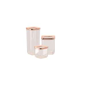 3 piece rose gold food storage container set - Food storage