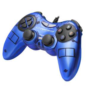 Esperanza Fighter kabelgebundenes Gamepad für PC, blau und schwarz - Controller