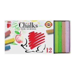 ICO Színes Kréták az Iskolába, 12 darab, vegyes színek, kréták doboza - ICO