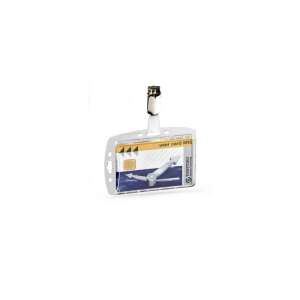Security card holder Durable for 1 card, with clip, 25 pcs/pack, transparent 78763261 - Dressing Accessory