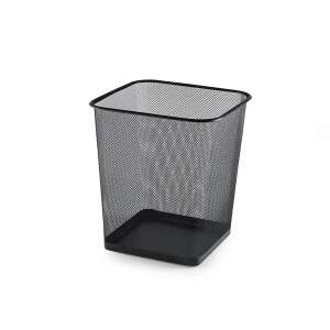 Bluering® Szögletes Fémhálós Papírkosár - Fekete
