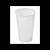 White plastic cup, 3dl, disposable, single use