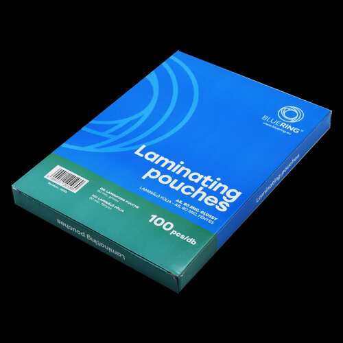 Bluering lamináló tasakok, 100 darab, A5 méret, 80 mikron