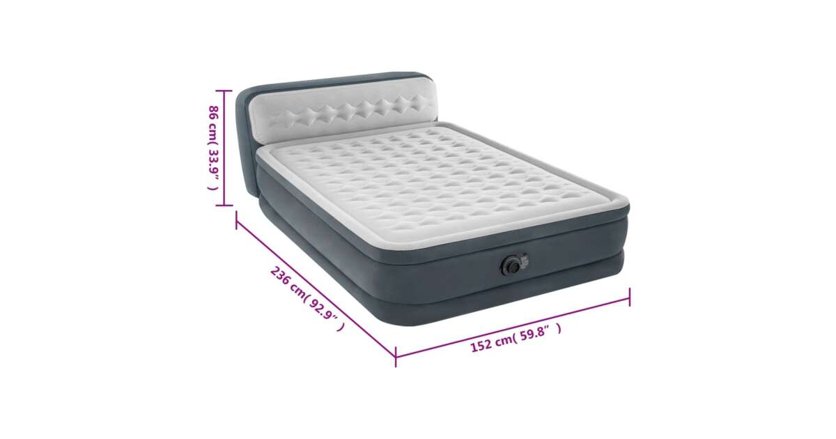 Intex inflatable mattress 152x236x86cm 64448ND grey Pepita