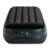 Intex Twin Pillow Rest Raised Air Mattress, black, front view with built-in electric pump