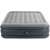 Intex Queen Deluxe Pillow Rest air mattress, front view, grey and black