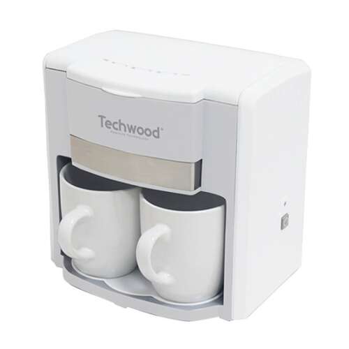 Techwood 2 šálky kávovaru na prelievanie #white
