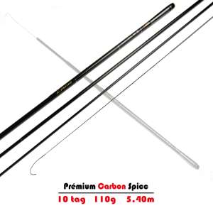 Prémium Carbon Spicc 540cm horgászbot, 10 tag, 110g, 5,4m hosszú - Lékhorgász bot
