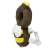 Bee-shaped baby safety backpack for learning to walk, brown and yellow, side view