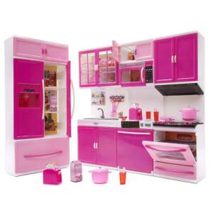 Bucatarie pentru bebelusi cu echipament, LED, scoate sunete
