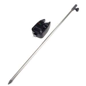 Flinke / NONA electric fishing bite alarm with telescopic stand, black - Bite Alarm