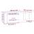 vidaXL fekete szerelt fa dohányzóasztal fiókkal és polccal, 100x50,5x35 cm, méretek