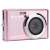 AgfaPhoto Compact DC5200 digital camera, front view, pink, 21 megapixels, 8x digital zoom