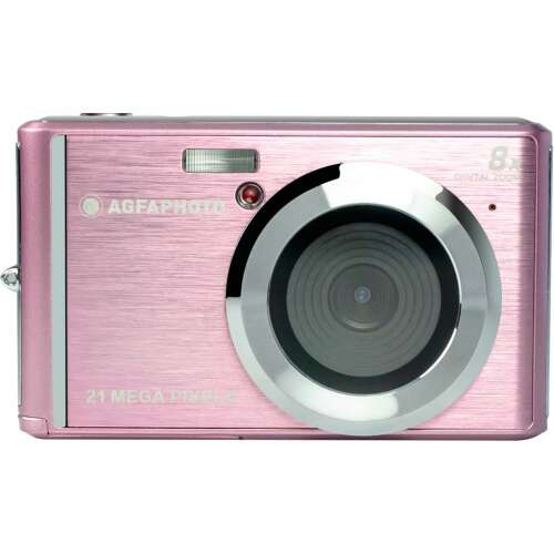 AgfaPhoto Compact DC5200 digital camera, pink, 21 megapixels, 8x digital zoom