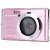AgfaPhoto Compact DC5200 digital camera, front view, pink, 21 megapixels, 8x digital zoom