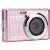 AgfaPhoto Compact DC5200 digitális fényképezőgép, rózsaszín, elülső nézet, 21 megapixel, 8x digitális zoom