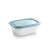 4FOOD 1.0L freezer storage container with basket, blue lid