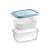 4FOOD 1.0L freezer storage container with basket, disassembled