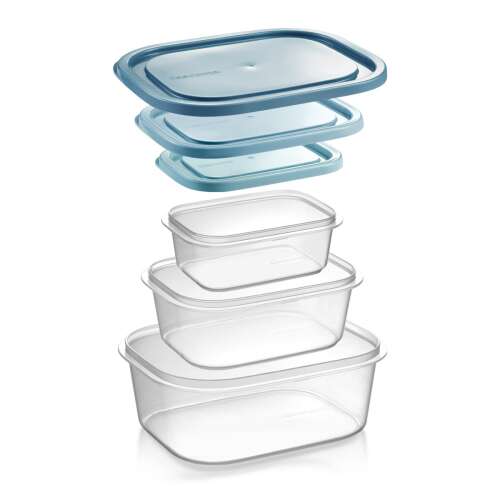 4FOOD 3 piece freezer storage container set, 0.5L, 1.0L, 2.0L