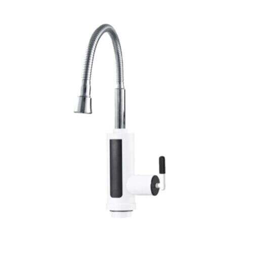 Flexibilis Átfolyós Vízmelegítő Csaptelep LED Kijelzővel Ry-019-4, álló, egykaros, white, chrome, instant hot water tap