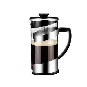 Tescoma TEO 0.6L French Press Coffee and Tea Maker, stainless steel and glass, black handle - Teapot