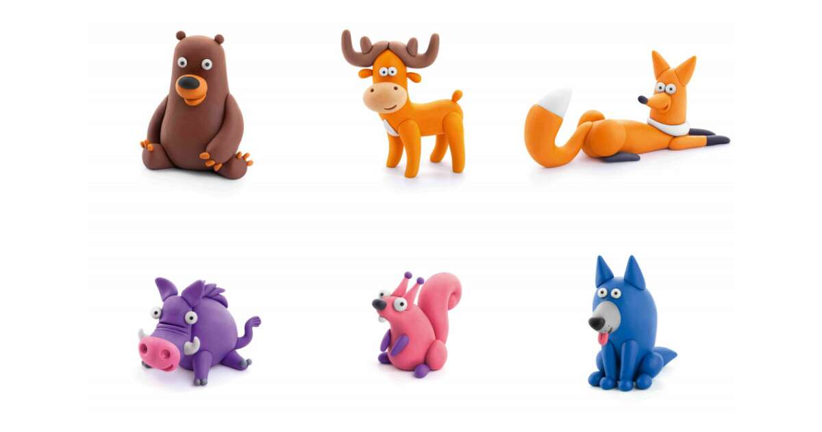 Hey Clay Air Dry Clay Forest Animals Kit