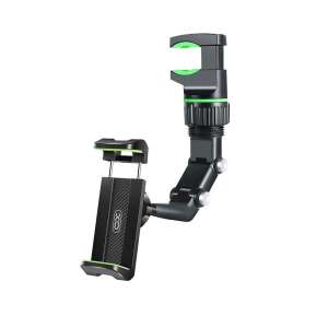 XO C107 autós telefontartó visszapillantó tükörre, fekete, 360 fokos forgatás - XO