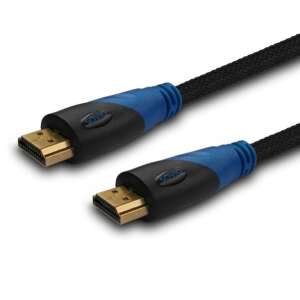 Savio CL-49 5 méteres HDMI kábel, fekete és kék színben, aranyozott csatlakozókkal - HDMI kábel