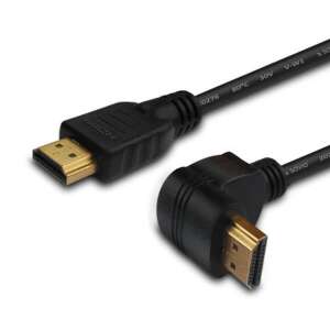 Savio CL-108 1,5m HDMI kábel derékszögű csatlakozóval, fekete - HDMI kábel