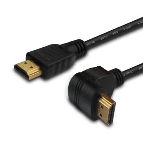 Savio CL-108 1,5m HDMI kábel derékszögű csatlakozóval, fekete