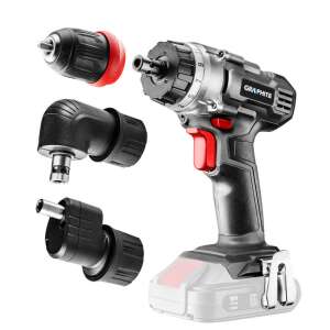 Graphite Akkus fúró csavarozó, Energy+ 18V, 3 levehető tokmánnyal 10 mm, egyenes, sarok, perem. Akku nélkül! 49238325 - Graphite