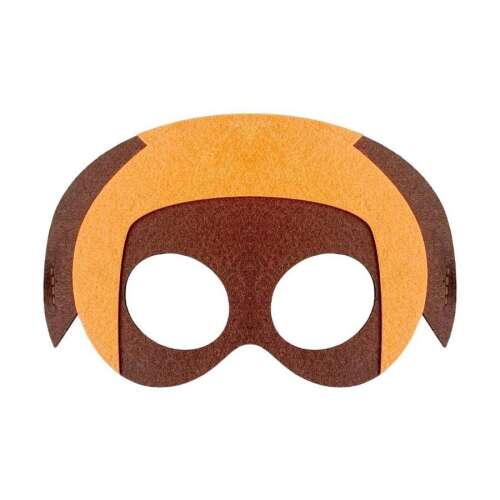 Dog Brigade Lifeguard kutyás filc maszk gyerekeknek, barna és narancssárga, fülekkel