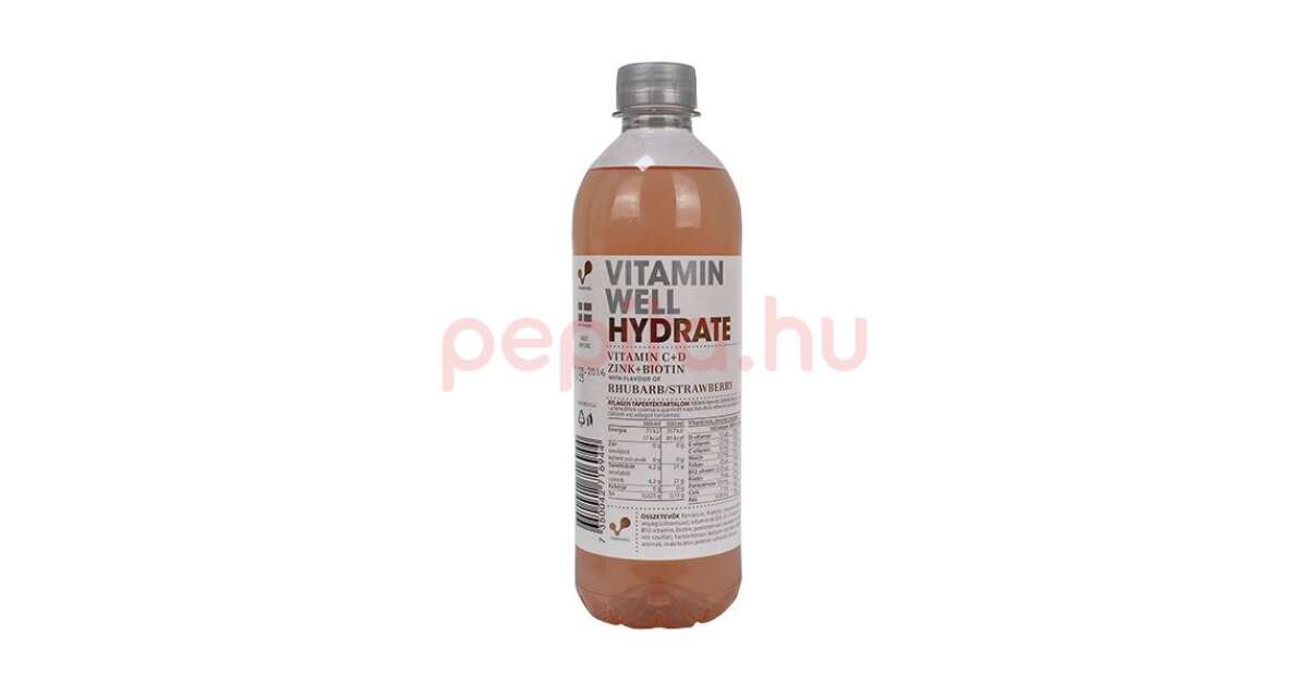 VITAMIN WELL HYDRATE NONCARBONATED SOFT DRINK RHUBARBSTRAWBERRY 500ML