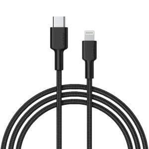 Kabel AUKEY USB-C do Lightning, czarny, 1,2 m - Kabel USB