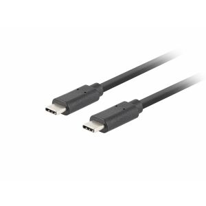 Kabel Lanberg USB-C do USB-C, 0,5m, czarny, do transferu danych i ładowania - Lanberg Kabel USB